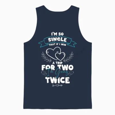 Alone Party Bachelor Single Unisex Tank Top - Navy