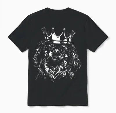 Funny Pekingese Dog Crown Dog Mom Unisex T-Shirt - Black