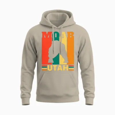 Retro Moab Utah Retro Copy Unisex Hoodie - Sand
