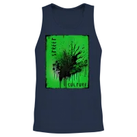Street Culture Grunge Style Unisex Tank Top - Navy – 2