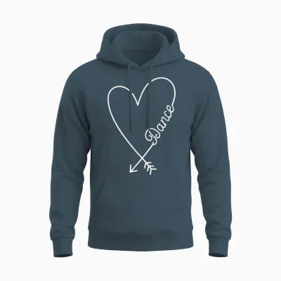 Dance Cute Graphic Heart Love Unisex Hoodie - Dark Heather