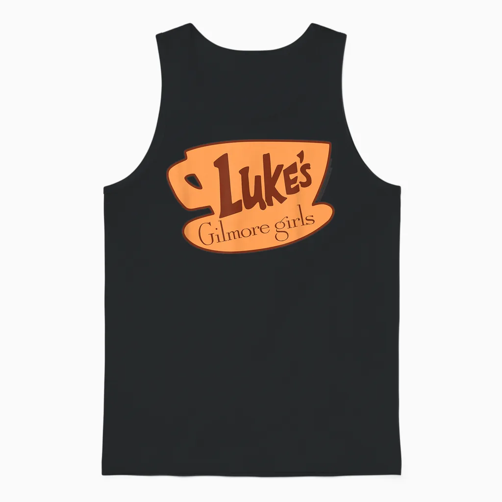Gilmore Girls Luke's Logo Unisex Tank Top in Black