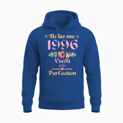 28 Ans Femme 1996 Idée Cadeau Anniversaire Drôle Humour Mama T-Shirt, Black, Female X-Small Unisex Hoodie - Royal