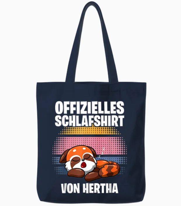 Offizielles Schlafshirt Von Hertha - Personalisiert Tote Bags in Navy