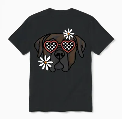 Boerboel Retro Dog Unisex T-Shirt - Black