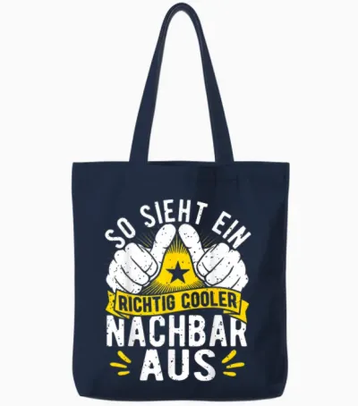 Herren Bester Nachbar Geburtstag Männer Lustige Sprüche Tote Bags - Navy