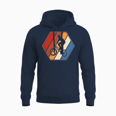Bmx Retro Unisex Hoodie - Navy