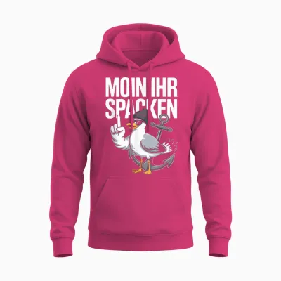 Moin Ihr Spacken Möwe Anker Retro Unisex Hoodie - Heliconia