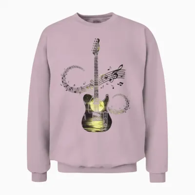 Gitarre Geschenke Gitarrenspieler Gitarristen Guitar Player Unisex Sweatshirt - Light Pink