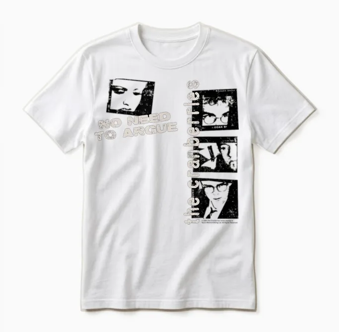 The Cranberries World Tour Patch and Photo Collage Band Unisex T-Shirt in White