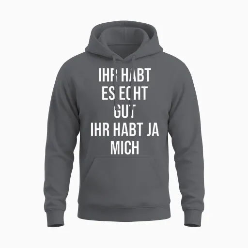 Funny Sayings Men's Fun Funny Saying Funny T-Shirt, Black Unisex Hoodie - Charcoal
