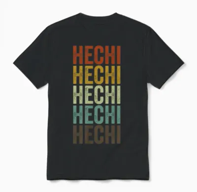 Hechi China Retro Vintage Unisex T-Shirt - Black