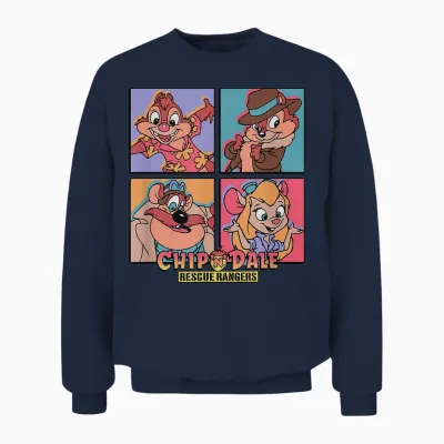 Disney Chip 'n' Dale Rescue Rangers Character Panels Unisex Sweatshirt - Navy
