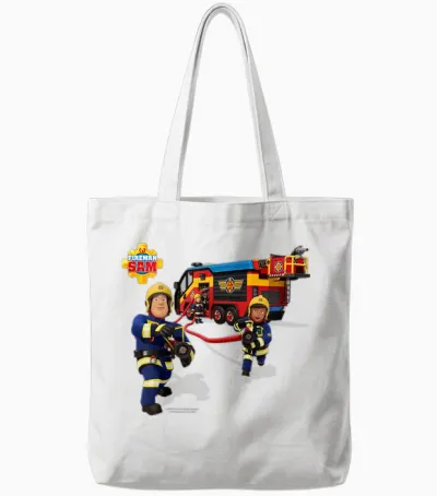 Feuerwehrmann Sam - Fire Extinguishers Tote Bags - White