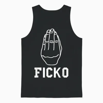 Lustige Italienische Handgeste Figgo Grafik Ficko Unisex Tank Top - Black