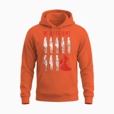 Be Different Flamenco Dancer | Spanish Dance | Flamenco T-Shirt, Black Unisex Hoodie - Orange
