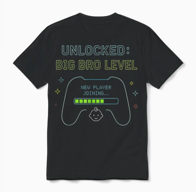 Unlocked : Niveau Grand Frère Débloqué Unisex T-Shirt in Black