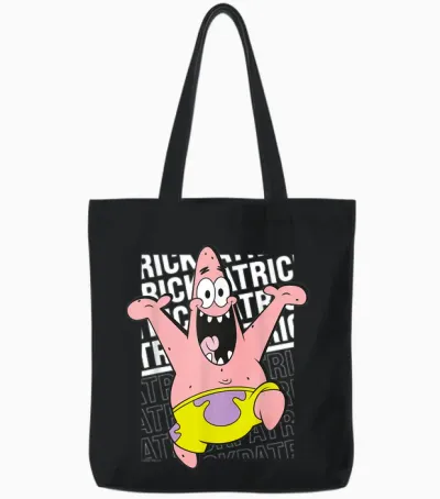 Bob L'éponge - Patrick Hurray Tote Bags - Black