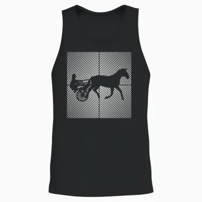 Trotting Horse Trotting Harness-Racing Horses Unisex Tank Top - Black