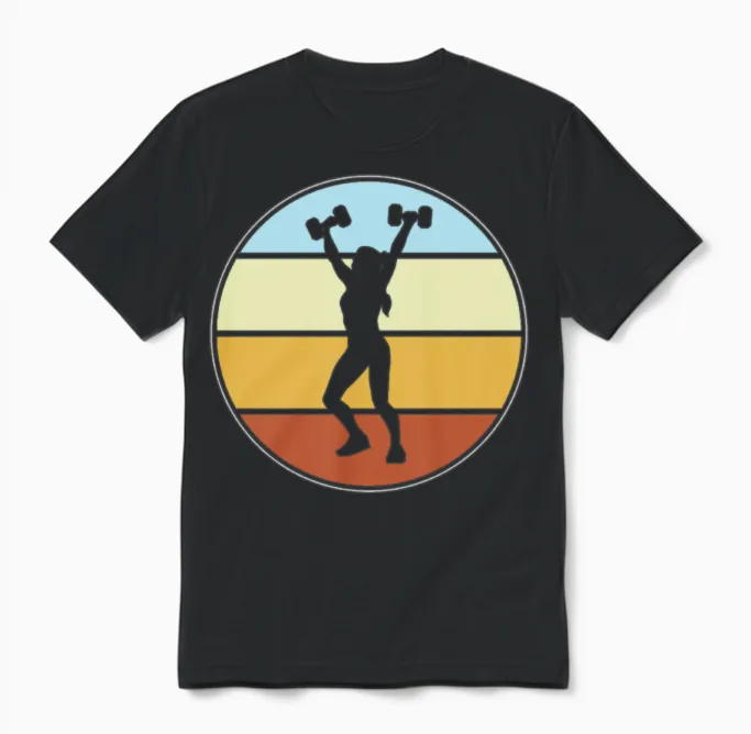 Fitness Retro - Gym & Lifting Unisex T-Shirt in Black