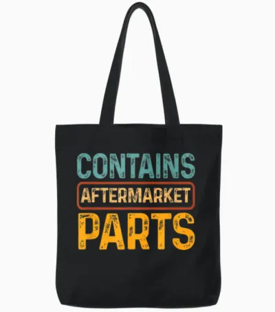 Bionic Aftermarket Parts Design - Knee and Hip Replacement T-Shirt Small Tote Bags - Black