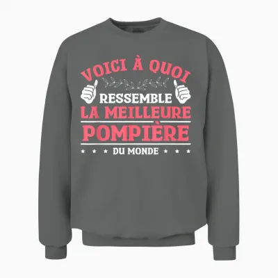 This Is What the World's Best Fireman Looks Like, Black, S Unisex Sweatshirt - Graphite Heather
