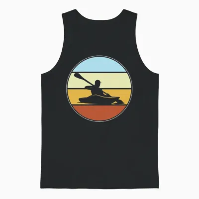 Kayak Retro Unisex Tank Top - Black