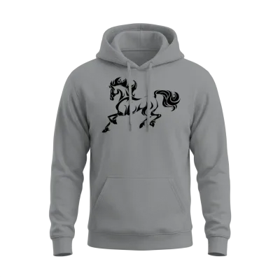 Mustang Horse Stallion Unisex Hoodie - Sport Grey