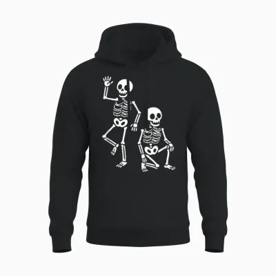 Funny Halloween Trump Skeleton Trump Unisex Hoodie - Black
