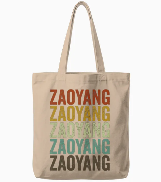 Zaoyang China Retro Vintage Tote Bags - Natural