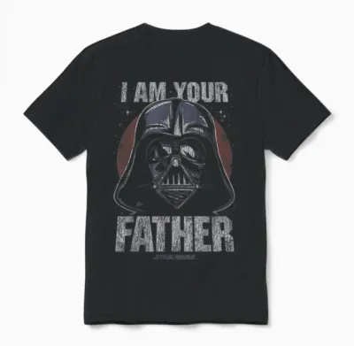 Star Wars Darth Vader I Am Your Father Dark Portrait Disney+ Unisex T-Shirt - Black