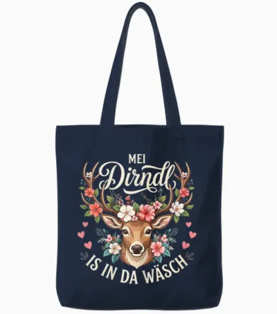Passend Für Oktoberfest T-Shirt Damen Trachtenshirt Trachten Tote Bags - Navy