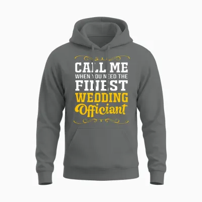 Ordained Minister Funny Wedding Officiant Unisex Hoodie - Graphite Heather