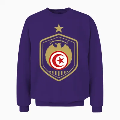 Aigles De Carthage Maillot équipe Foot Football Tunisie T-Shirt Haut De Gamme Unisex Sweatshirt - Purple