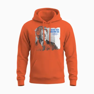 David Bowie Je Ne Peux Pas Tout Donner 2002-2016 Unisex Hoodie - Orange