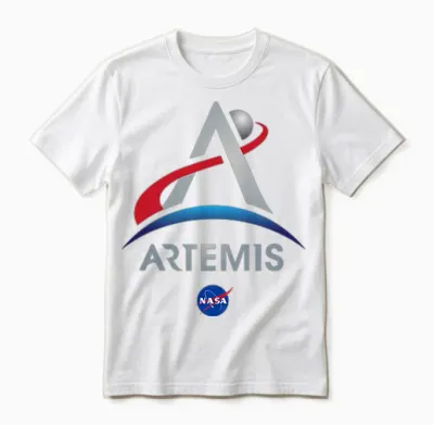 Nasa Artemis Mission Logo Unisex T-Shirt - White