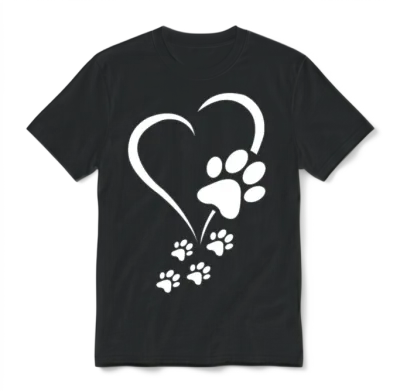 Dog Paw Heart Baby Dogs - Dog Paws Hearts Dog Paw Unisex T-Shirt - Black