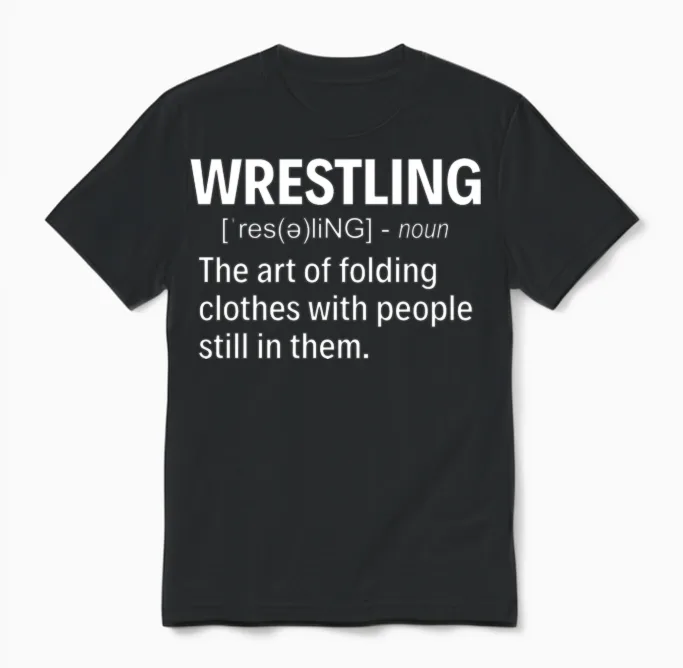 Funny Wrestling Definition Unisex T-Shirt in Black
