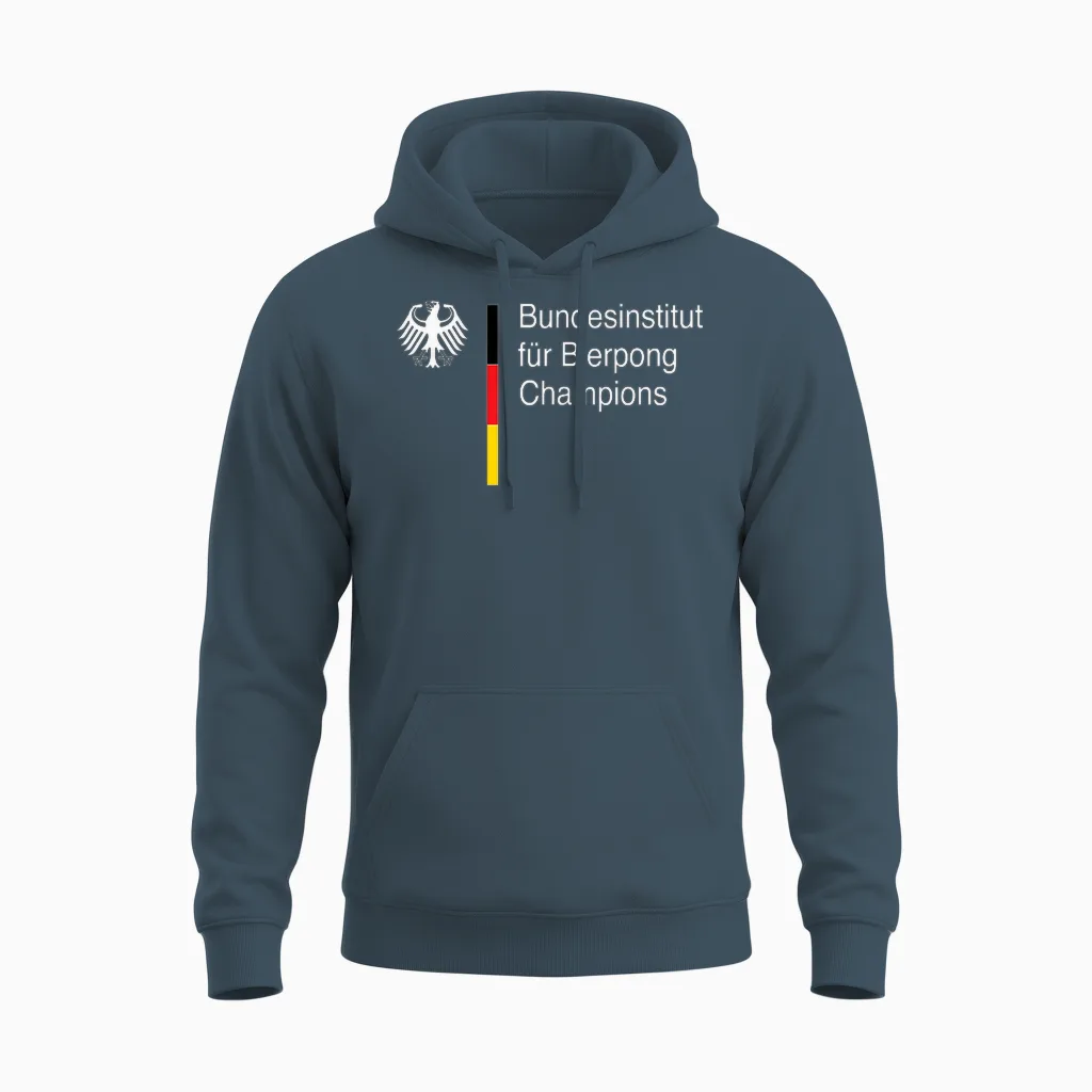 Bundesinstitut Für Bierpong Champions | Lustiges Bierpong Unisex Hoodie in Dark Heather