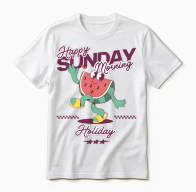 Watermelon Sunday Holiday Unisex T-Shirt - White