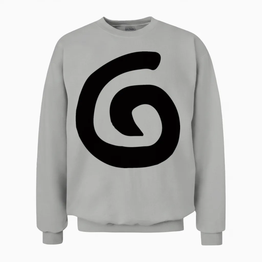 Black Spiral Circle Kinoshita Kazuya Anime Cosplay Unisex Sweatshirt in Ash