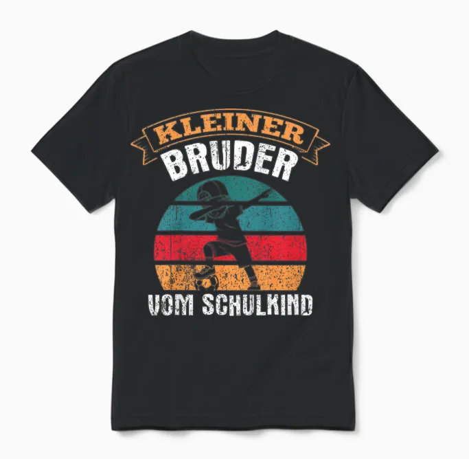 Kleiner Bruder Vom Schulkind Einschulung Erstklässler Unisex T-Shirt in Black