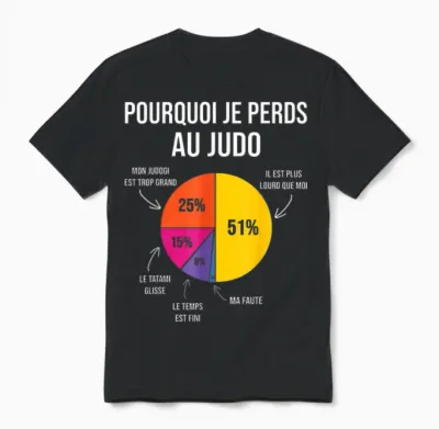 Pourquoi Je Perds Au Judo Judoka Art Martial Japonais Humour Unisex T-Shirt - Black