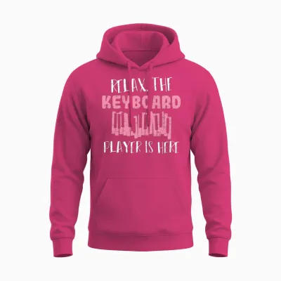 Relax the Keyboard Player Is Here - Musician Unisex Hoodie - Heliconia