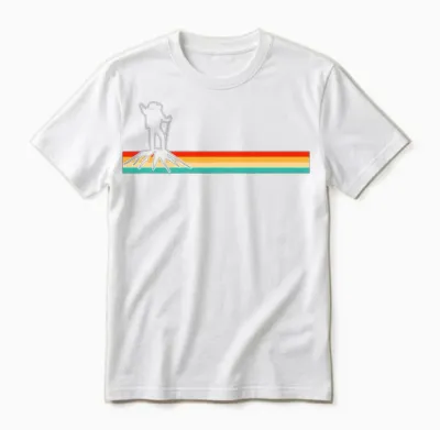 Hiking Retro Unisex T-Shirt - White