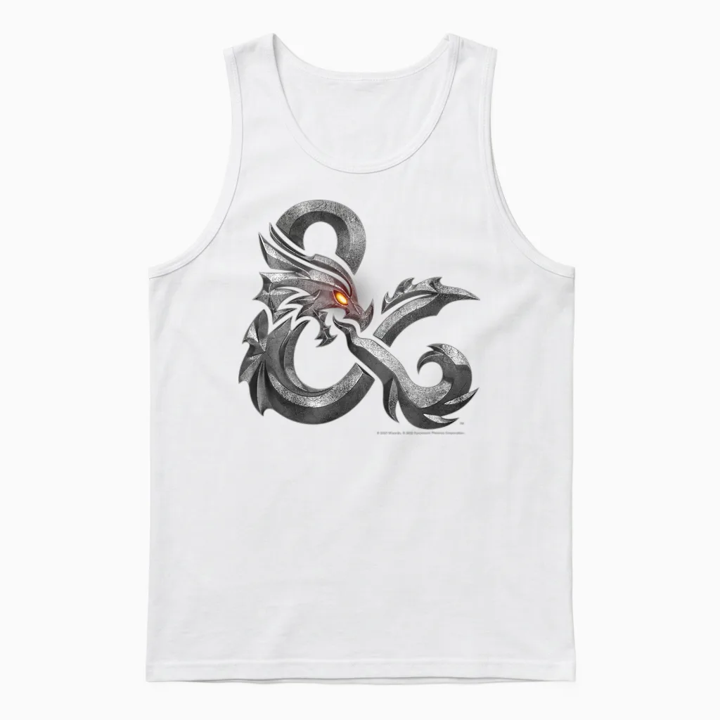 Dungeons & Dragons: Honor Among Thieves Ampersand Logo T-Shirt Small Unisex Tank Top in White