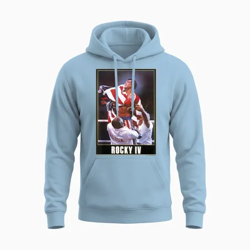 American Flag Poster Rocky Iv Unisex Hoodie - Light Blue