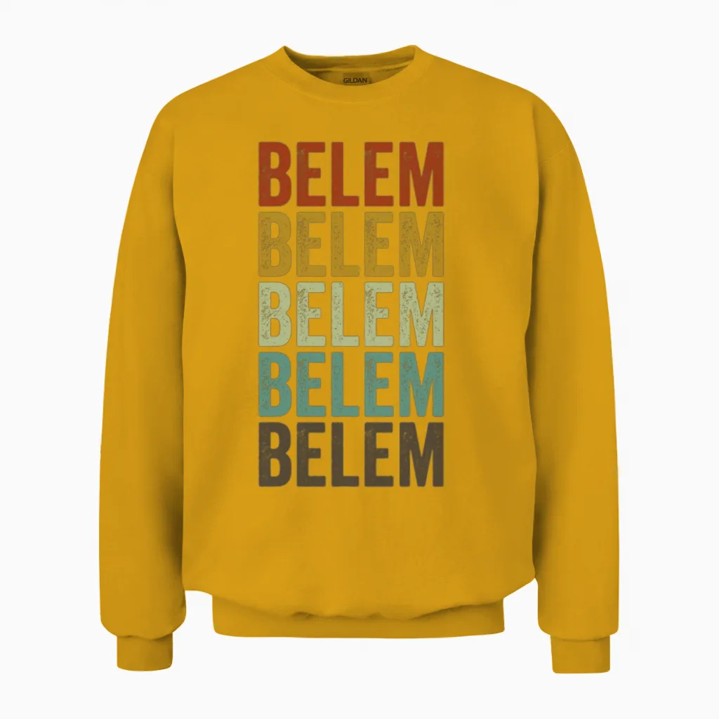 Belem Brazil Retro Vintage Unisex Sweatshirt - Gold