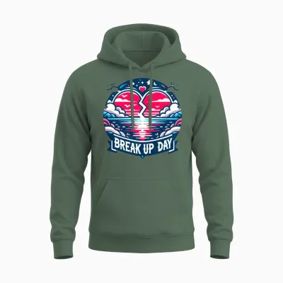 Breakup Day Unisex Hoodie - Military Green