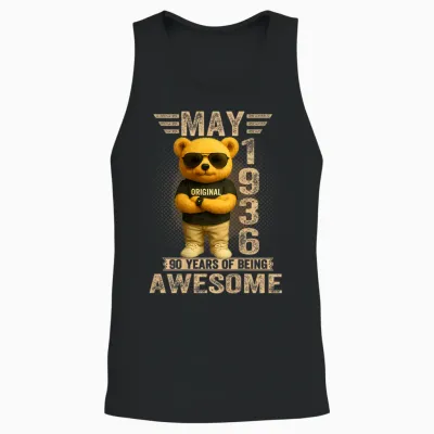 Ours En Peluche 90 Ans Mai 1936 90e Anniversaire Femme Unisex Tank Top - Black